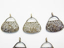 Diamond Handbag (Bag) Motif Charm 14x16x2 Silver925 1pc $79.99!