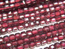 [Video]High Quality! Rhodolite Garnet AAA Cube Shape 3x3x3mm 1strand beads (aprx.15inch/37cm)