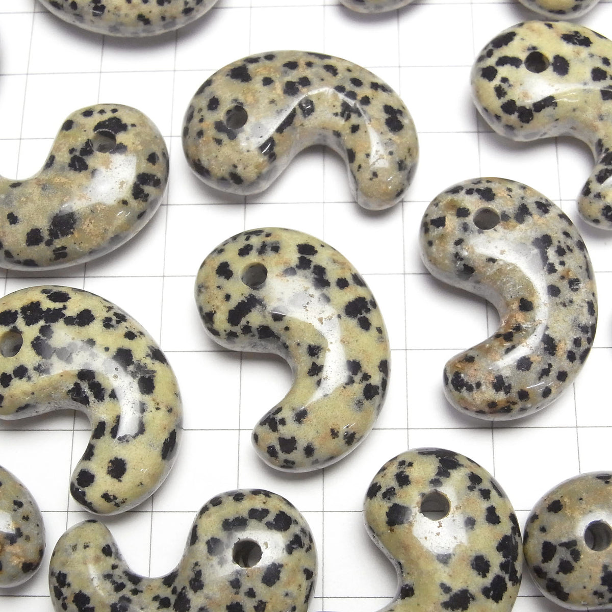 Dalmatiner-Jaspis Komma-förmige Perle 30x20mm 1 Stück