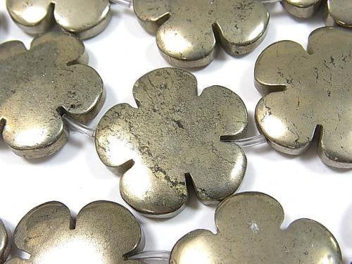 Flower, Pyrite Gemstone Beads