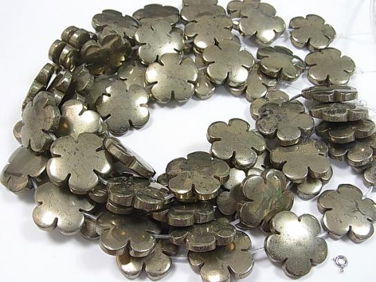 Pyrite AAA- - AA++ Flower 30x30x7mm 2pcs $3.79