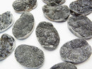 [Video] Druzy Agate Undrilled Oval 25 x 18 Silver Coating 1 pc $9.79!