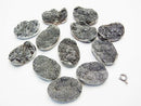 [Video] Druzy Agate Undrilled Oval 25 x 18 Silver Coating 1 pc $9.79!