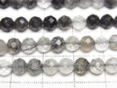 [Video]High Quality! Tourmaline Quartz AA+ Faceted Round 5mm 1strand beads (aprx.15inch/37cm)
