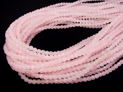 1strand $5.79! Light Pink Jade 32 Faceted Round 4mm 1strand beads (aprx.15inch / 38cm)