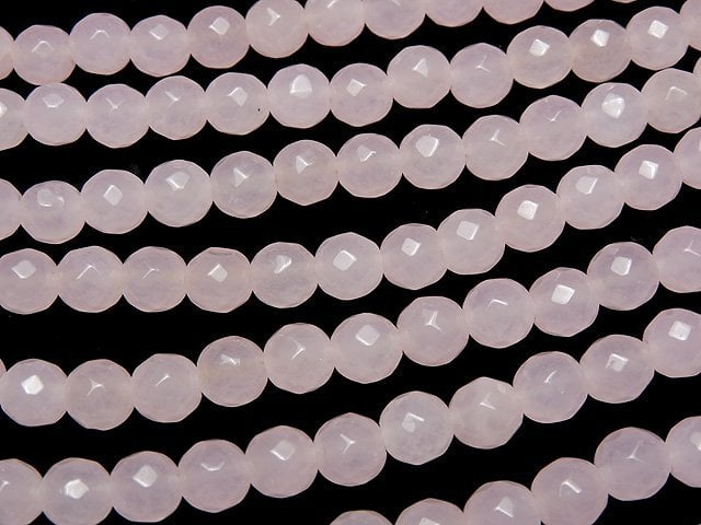 1strand $6.79! Light Pink Jade 64 Faceted Round 8mm 1strand beads (aprx.15inch / 37cm)