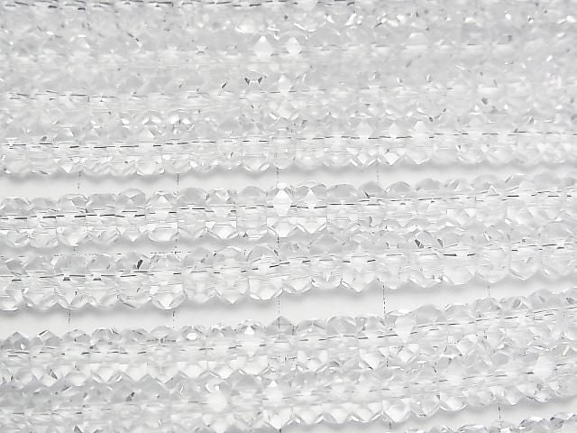 [Video] Crystal AAA Faceted Button Rondelle 5x5x3mm 1-strand beads (approx. 15 inches/37 cm)