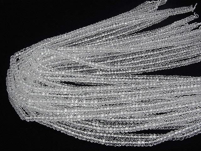 [Video] Crystal AAA Faceted Button Rondelle 5x5x3mm 1-strand beads (approx. 15 inches/37 cm)