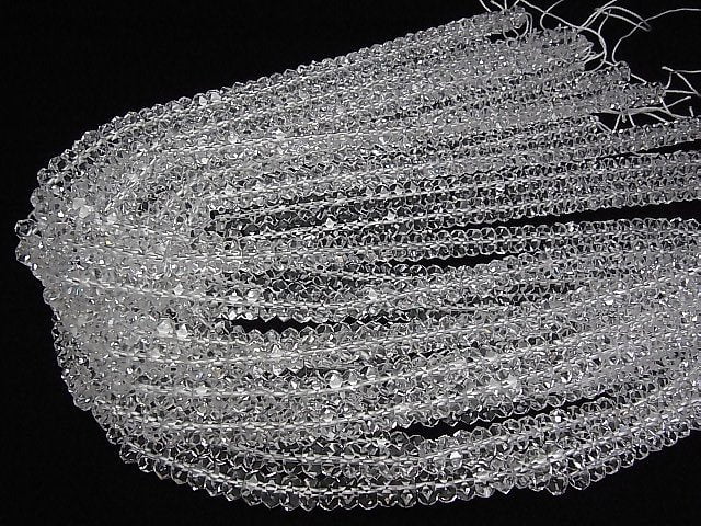 [Video] Crystal AAA Faceted Button Rondelle 8x8x4mm half or 1strand beads (aprx.15inch/37cm)