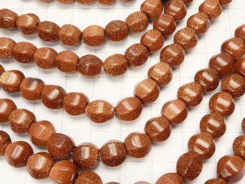 1strand $4.79! Golden Sand Stone 6Faceted 8mm 1strand beads (aprx.15inch/37cm)