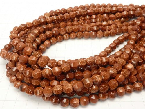 1strand $4.79! Golden Sand Stone 6Faceted 8mm 1strand beads (aprx.15inch/37cm)