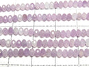[Video] High Quality! Lepidolite AA+ Faceted Button Rondelle 3x3x2mm 1strand beads (aprx.15inch/37cm)