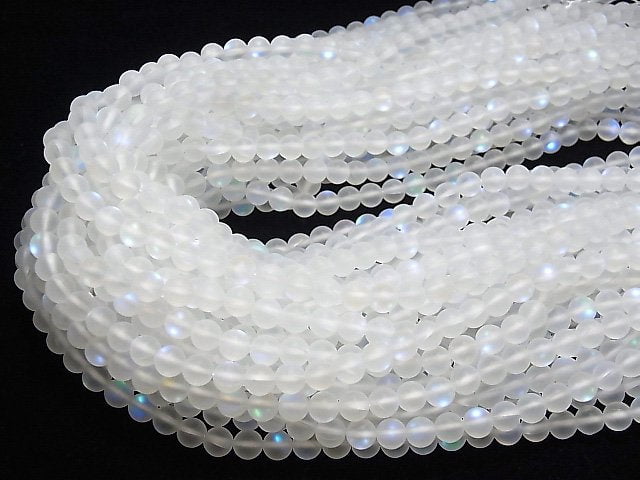 Frost Luna Flash Round 6mm 1strand beads (aprx.14inch/35cm)