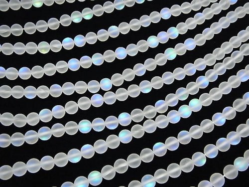 Frost Luna Flash Round 8mm 1strand beads (aprx.14inch/35cm)