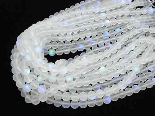 Frost Luna Flash Round 8mm 1strand beads (aprx.14inch/35cm)