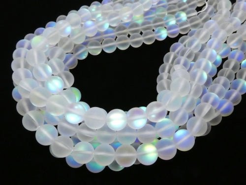 Frost Luna Flash Round 10mm 1strand beads (aprx.14inch/35cm)