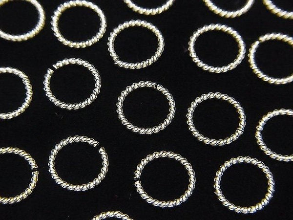 Silver925 Rope Ring (Open and Close Type) Pure Silver Finish 4, 6, 8, 10, 12mm 10pcs