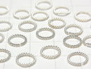 Silver925 Rope Ring (Open and Close Type) Pure Silver Finish 4, 6, 8, 10, 12mm 10pcs