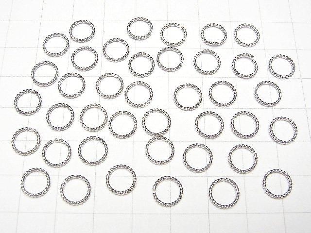 Bague Corde en Argent 925 (Ouverte/Fermée) Plaqué Rhodium 4, 6, 8, 10, 12mm 10 pièces