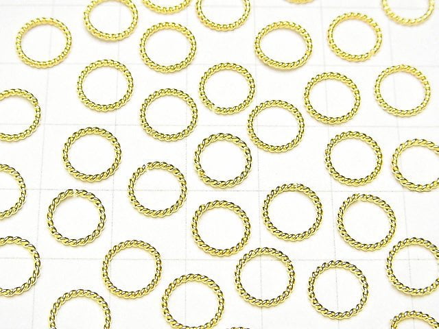 Silver925 Rope Ring (Open and Close Type) 18KGP 4, 6, 8, 10, 12mm 10pcs