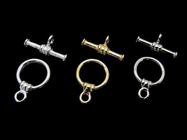 Silver925 Toggle (Smooth) 9mm [Sterling Silver Finish][Rhodium Plated][18KGP] 1pair