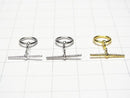 Silver925 Toggle 9mm [Sterling Silver Finish][Rhodium Plated][18KGP] 2pairs