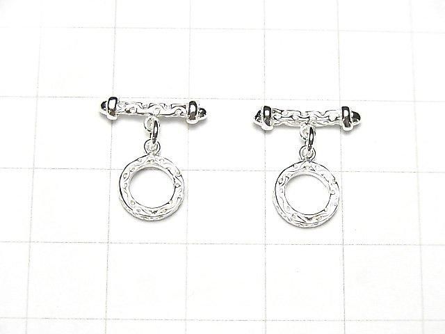 Silver925 Design Toggle 8-9mm [Pure Silver Finish][Rhodium Plated][18KGP] 1 pair