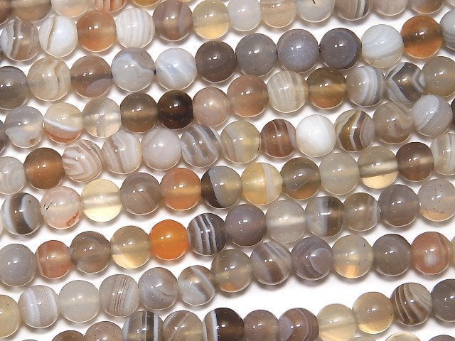 Botswana Agate, Round Gemstone Beads