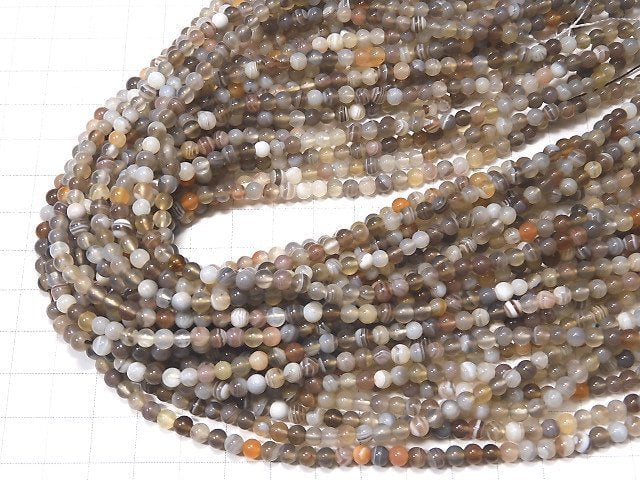 Botswana Agate  Round 4mm 1strand beads (aprx.15inch/37cm)