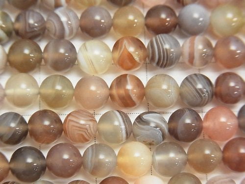 [Video] Botswana Agate  Round 6mm half or 1strand beads (aprx.15inch/38cm)