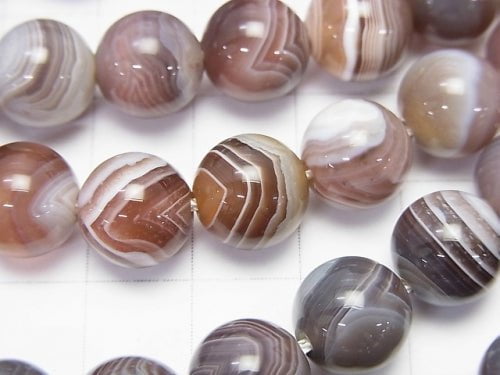 Botswana Agate  Round 10mm half or 1strand beads (aprx.15inch/37cm)