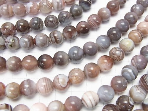 Botswana Agate  Round 10mm half or 1strand beads (aprx.15inch/37cm)