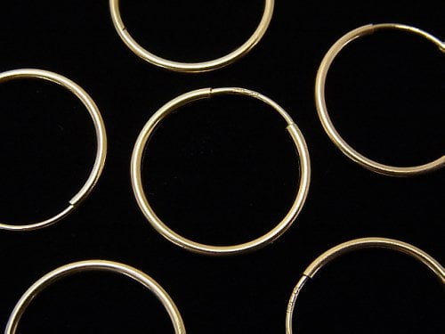 14KGF Hoop Earrings [10mm][12mm][14mm][17mm][20mm][24mm][30mm] 1pair $3.99- !