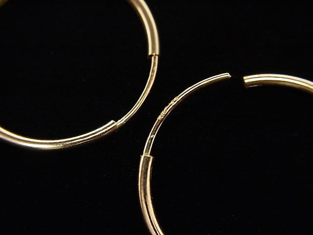 14KGF Hoop Earrings [10mm][12mm][14mm][17mm][20mm][24mm][30mm] 1pair $3.99- !