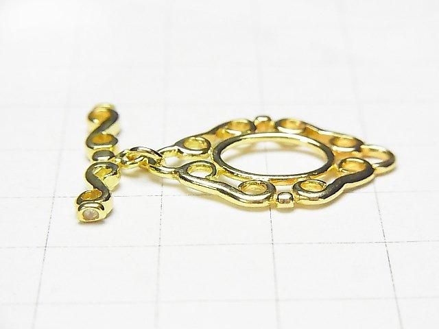 Silver 925 Diamond Design Toggle 24x18mm [Pure Silver Finish][Rhodium Plated][18KGP] 1 pair
