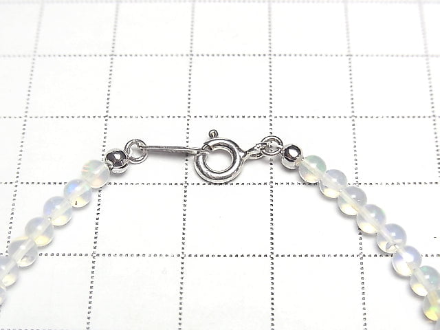 [Video]High Quality Ethiopian Opal AAA Semi Round 3-4mm Bracelet