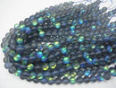 Frost Blue Luna Flash Round 10mm 1strand beads (aprx.14inch/35cm)