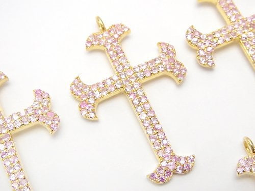 Charm & Parts, Cross, Sapphire Gemstone Beads