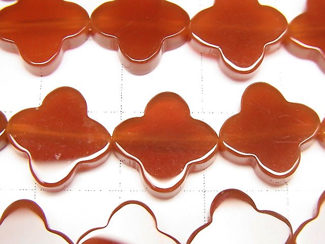 [Video] Red Agate AAA Flower Motif 12x12x3mm half or 1strand beads (aprx.15inch / 38cm)