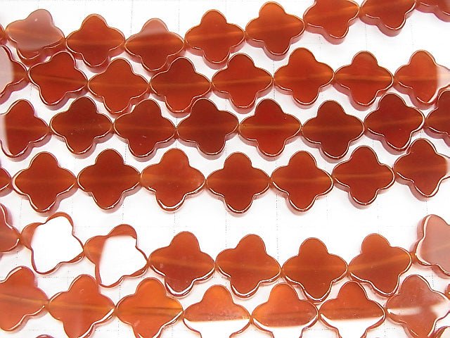 [Video] Red Agate AAA Flower Motif 12x12x3mm half or 1strand beads (aprx.15inch / 38cm)