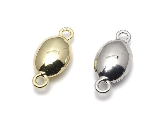 Metal Jump Ring with Magnetic Clasp, Oval, 22x10x7mm, 2 pairs
