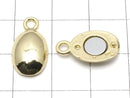 Metal Jump Ring with Magnetic Clasp, Oval, 22x10x7mm, 2 pairs