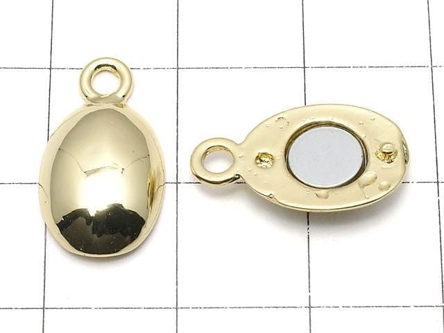 Metal Jump Ring with Magnetic Clasp, Oval, 22x10x7mm, 2 pairs