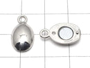 Metal Jump Ring with Magnetic Clasp, Oval, 22x10x7mm, 2 pairs
