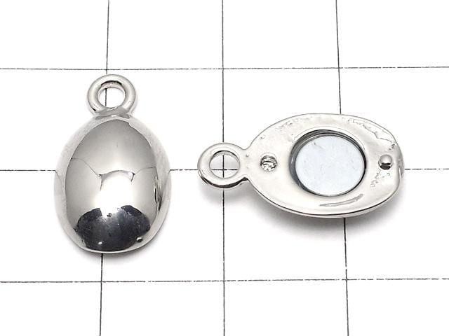 Metal Jump Ring with Magnetic Clasp, Oval, 22x10x7mm, 2 pairs