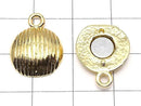 Metal Parts Jump Ring with Magnetic Clasp Lined Coin 22x14x7mm 2pairs