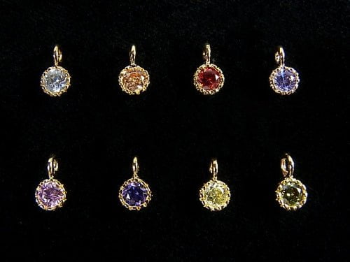 New color appearance! 8 color deployment Cubic Zirconia charm (gold) 5 x 5 x 3 mm 1 pc $0.99