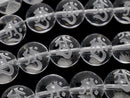 Carving, Crystal Quartz, Round Gemstone Beads