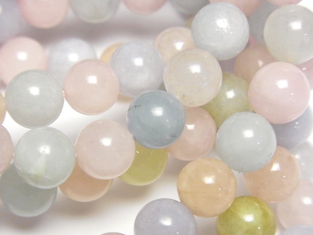 [Video] Beryl Mix (Multicolor Aquamarine) AA++ Round 8mm Bracelet