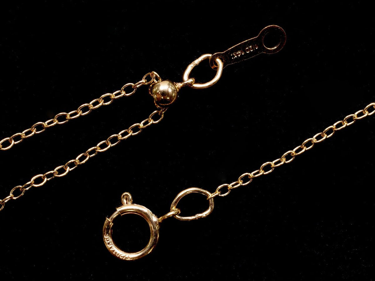 Chaîne Figaro à maillons coulissants 14KGF 1,0 mm [55,88 cm] Collier 1 pièce